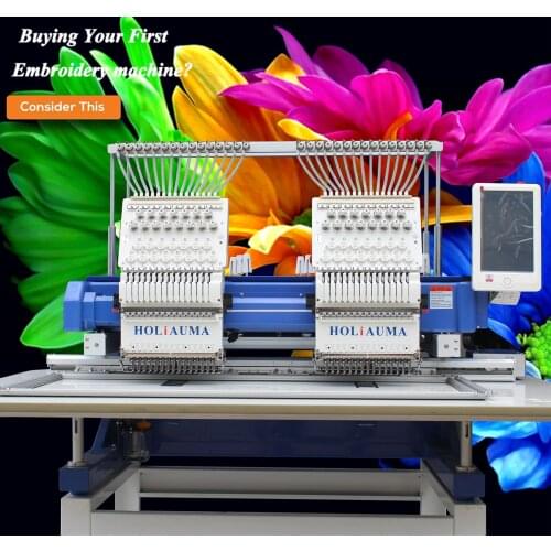 High qualtiy 2 heads for flat, cap, t-shirt home use computerized Embroidery machine price hot in Nigeria