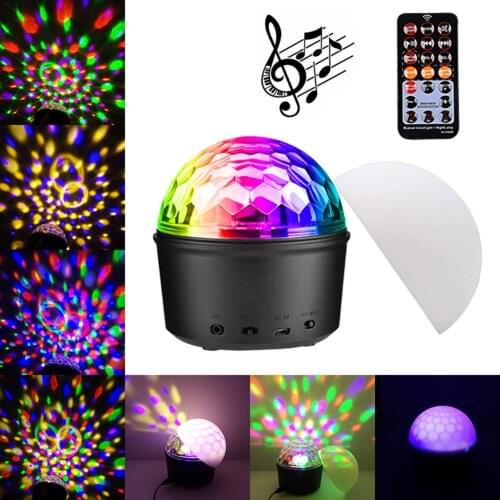 Disco Ball Light Stage Night Light Sound Activated Remote Control 9 colors Bluetooth Music lamp for Festival Bar Club Party Wedd
