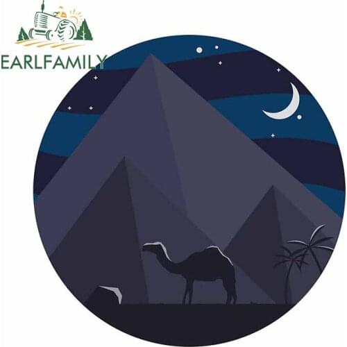 EARLFAMILY 13cm x 12.8cm for Minimal Pyramids By Night Car Stickers Waterproof Custom Printing JDM Assessoires Vehicle Decal