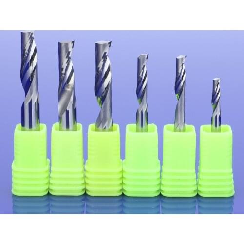 1Pcs 3.175/4/5/6/8mm Single Flute Milling cutters for Aluminum CNC Tools Solid Carbide,aluminum composite panels