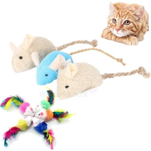 Hot 3pcs/set Mix Pet Catnip Mice Cats Toys Fun Plush Mouse Cat Toy For Pet Little fat mouse Cat Toys Wholesale
