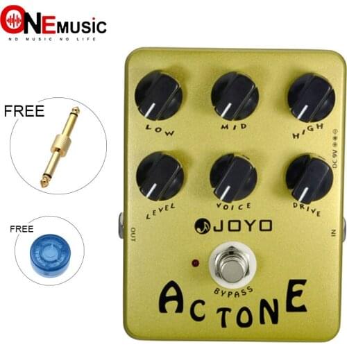 JOYO JF-13 Ac Tone Electric Guitar Effect Pedal True Bypass with Free Gold Pedal Connector and Mooer Pedal knob