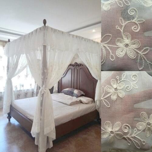 2018 Zanzariera Embroidered Canopy Bed Curtain Valance Drapery Europe Style Net Room Home Decoration Mosquito Roman Curtains