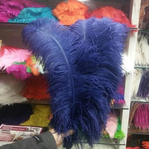 Hot sales! New 100 PCS pretty Navy ostrich feathers 50-55 cm/20-22 inch plume wedding performing art decoration feather
