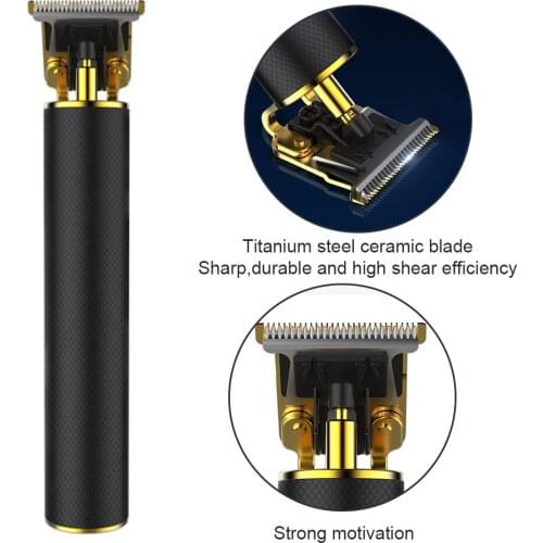 Skeleton Heavy Hitter Cordless Trimmer Men 0mm Baldheaded Hair Clipper Finish Hair Cutting Machine