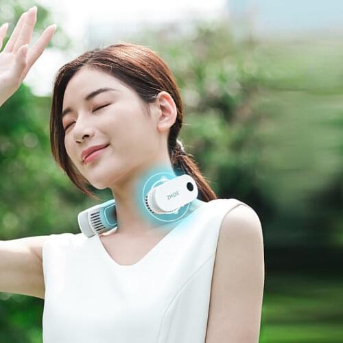 Mini portable air conditioner neck fan rechargeable small bladeless fan cooling usb ventilator hand held silent fan air cooler