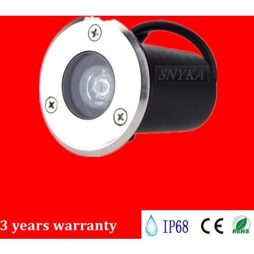 NEW IP68 3W LED Underground light, LED Deck Light, led inground light AC12V/ AC85V-265V warm white/white/red/gree/blue