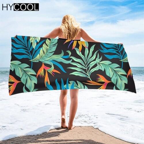 Tropical Plants Print Microfiber Pool Beach Towel Quick Fast Dry Sand Outdoor Travel Swim Blanket Bath Towles Thin Yoga Mat