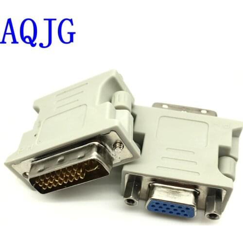 10pcs DVI-I 24+5 Pin VGA Male to DVI Female Video Converter Adapter for PC laptop high quality New arrival AQJG