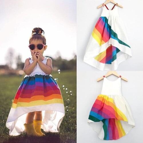 Pudcoco USPS Fast Shipping 0-6Years Flower Girl Princess Dress Kids Baby Party Wedding Bridesmaid Tulle Sleeveless Tutu Dresses