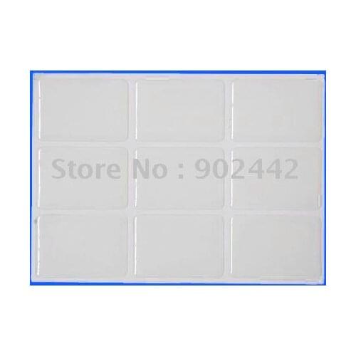 Whole&Freeshipping:55*38mm Rectangle Clear Epoxy Covers For Promotional Gifts "1000pcs/lot"