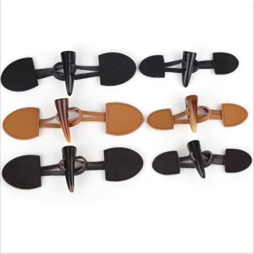 Horn Toggle Closure Clasp Closure Buttons Clothing Garment Ornaments Fasteners Jacket Duffle Sewing DIY Apparel Crafts 40pcs