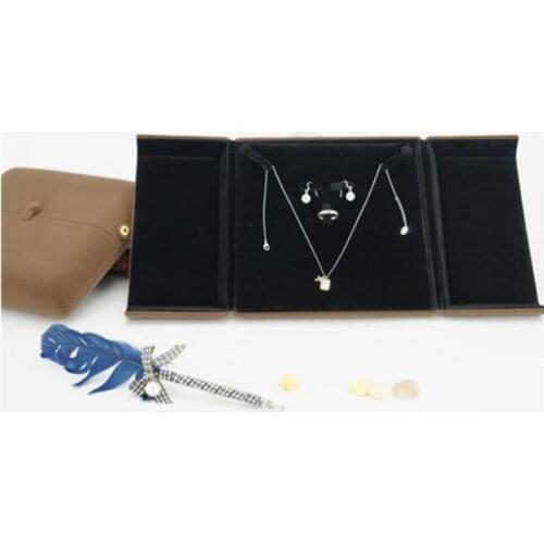 Jewelry Set Box 19x19x4cm Necklace Earring Ring Gift Box Velvet Wedding Packaging Dual Side Open Jewelry Storage Boxes 20pcs/lot