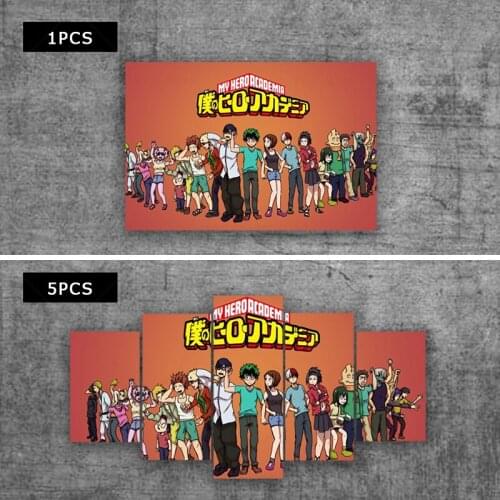 Japanese Anime My Hero Academia Kids Room Living Abstract Cartoon Painting Art Home Wall Decor Picture Quality Canvas Posters