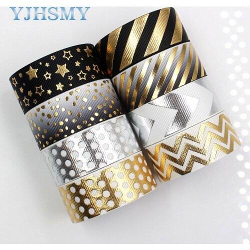 YJHSMYG-G-18522-241(7\8'')22mm 5Yard/lot flash Hot stamping Printed grosgrain ribbon,accessories Webbing, DIY handmade materials