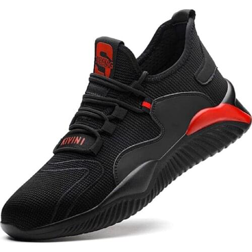 R-Win Safety Shoes Men Women Steel Toe Cap Breathable Lightweight Work Safety Shoes Reflective Night Protective Sneakers