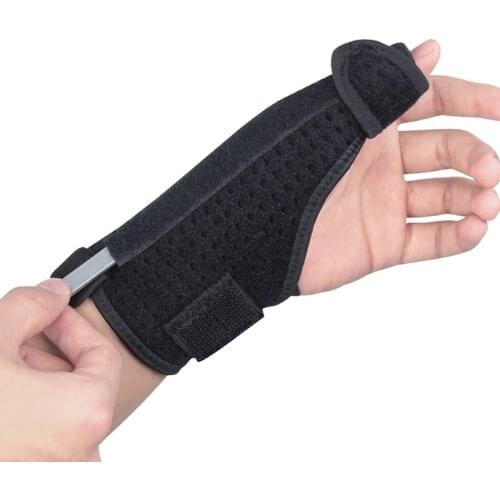 1pc Wrist Support Thumb Cover Left / Right Hand Breathable Adjustable Compression Forearm Belt Strap Protector