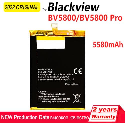 100% Original 5580mAh V685780P Phone Battery For Blackview BV5800 / BV5800 Pro High quality Batteries With Tracking Number