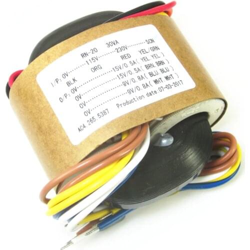 30W 15V*2+9V*2 dac transformer R core for diy audio es9018 es9038pro ak4497 decoder