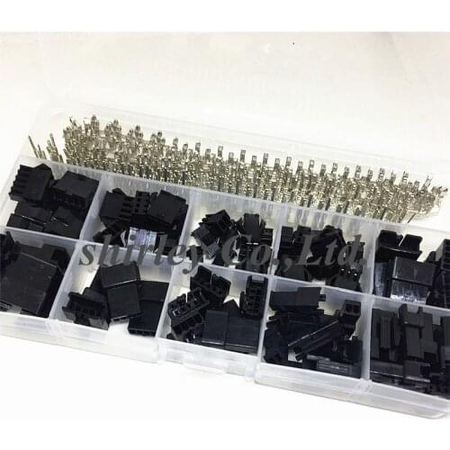380pcs SM2.54 Kits 40 sets Kit 2p 3p 4p 5p pin Pitch Female and Male Header electrical terminals with box 2.54mm cabel connector