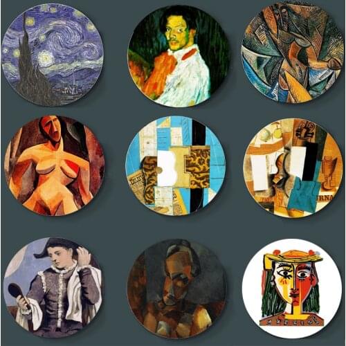 6/7/8/10 Inch Ceramic Plate Nieuwe Spaanse Artist Picasso Painting Wall Plate Handcraft High-End Decorative Plate
