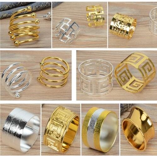 Kitchen Dining Table Decoration Accessories Napkin Holder West Dinner Towel Ring Wedding Event Party Tool 2pc/lot