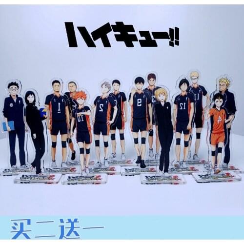 Anime Haikyuu!! Hinata Shoyo kageyama tobio tsukishima kei Cosplay Stand Figure Acrylic Desk Model Plate Decor Gifts