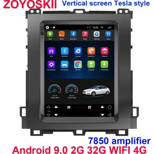 Android 9.0 OS 10.4 inch vertical screen car radio gps bluetooth navigation for toyota corolla 2007-2012 carplay option