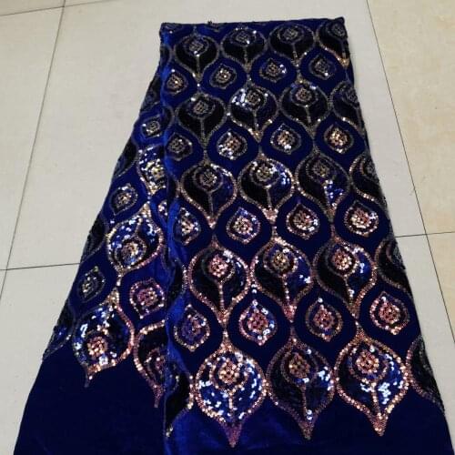 Velvet lace fabric with sequins lace tissus dentelle glitter french lace fabric 2020 african fabric party dress material 5yard