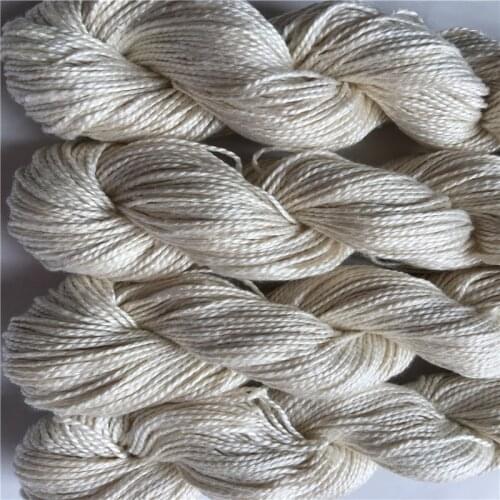 Free shipping undyed natural white yarn hand knitting silk yarn pure hank silk yarn 800g/lot