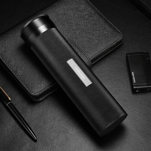 CIGARLOONG Cigar Case Humidor Gadgets Seal Lock Wet Cigar Moisturizing Tube Travel Cigar Accessories with Hygrometer