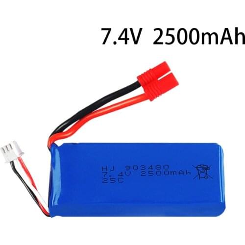 For Syma X8C X8W X8 GHigh rate battery 903480 2500mAh 2S 7.4V 25C Lipo Battery Helicopter Battery for with voltage protection bo