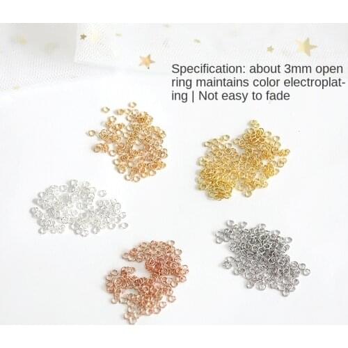 2G Color Retention Electroplating Real Gold DIY Earrings Connection Ring Material Broken Ring Single Ring Buckle C- Ring Ring