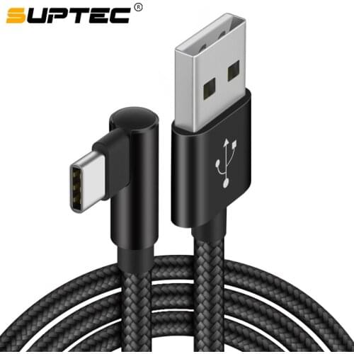 SUPTEC USB Type C Cable for Samsung S9 S8 Note 9 2.4A Fast Charging Type-C Charger Cable for Huawei P30 Xiaomi Mi 10 9 Oneplus 5
