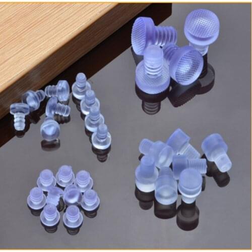 20pcs Cabinet anti collision particle embedded anti-collision particle thickness 3MM mute particle noise pad transparent rubber