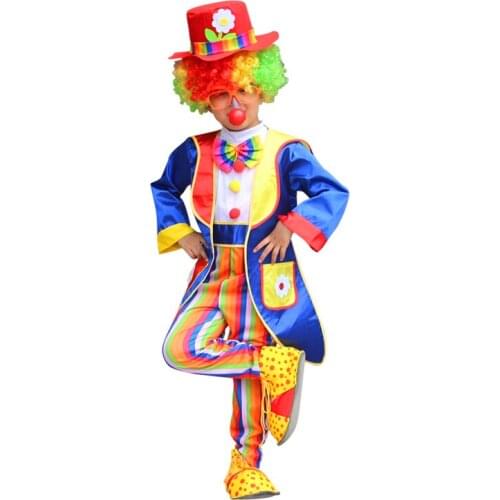 Clown cosplay kids adult suit costume anime fantasia Halloween bluey