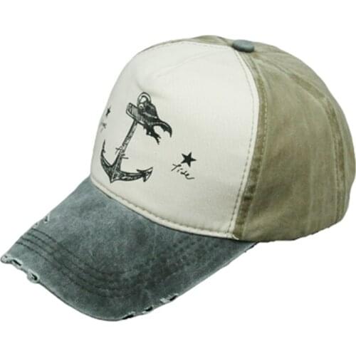 Hot sale fashion ship aiming at printing baseball cap men and women trend outdoor sport casual travel couple shade snapback hat