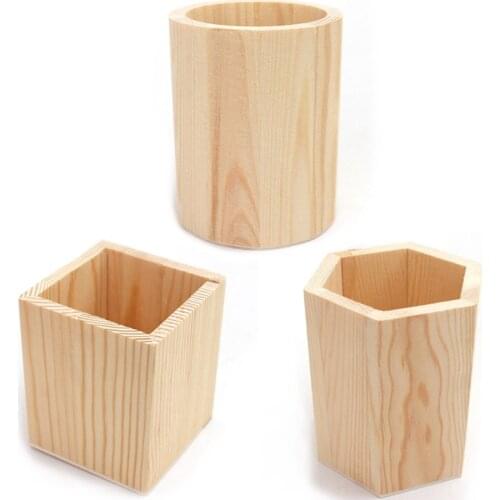 Multifunctional Wooden Office Organizer Fashion Lovely Simplicity Design Pencil Holders Desk Office Accessories Pen Holder