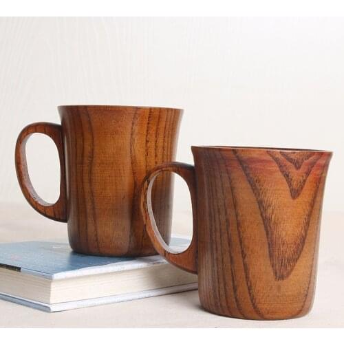 Natural Jujube Wood Cup Handmade Wooden Coffee Beer Mugs Breakfast Beer Milk Drinkware Tea Cup Home Decoration