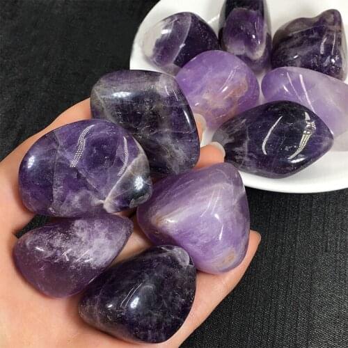 Natural Amethyst Stone Amethystine Gravel Rock Crystal Quartz Raw Gemstone Mineral Specimen Fish Tank Garden Decoration