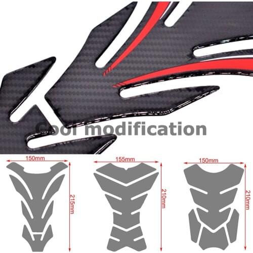 New 3D Carbon-look Sticker For Kawasaki ER6N ER-6N All Year Motorcycle Tank Pad Protector Decals Waterproof Case