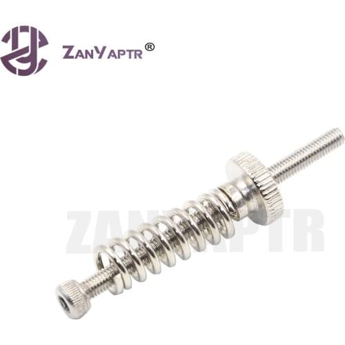 5Sets 3D Printer Parts M3 Thread Screws Nuts 45mm Leveling Spring Knob Part Components Hexagon Hex Stainless Steel Accessory