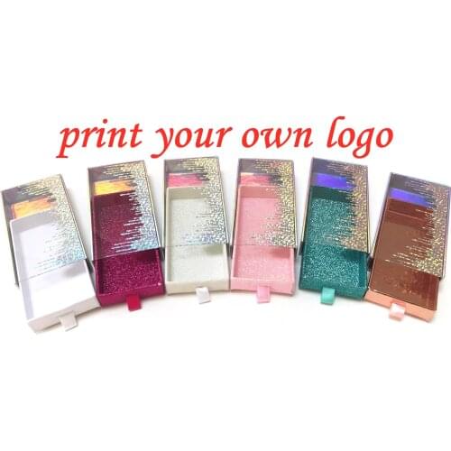 Eyelash Box Packaging Eyelashes Package Wholesale Various Color Lash Boxes Bulk pull eyelash box rectangle case