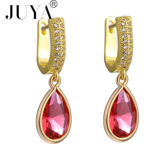 Earrings for women Mini multicolor crystal Earrings Minimalism Cartoon Design Female Ear Hooks Danglers Jewelry Gift