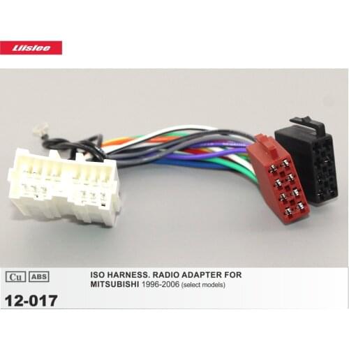 DIN ISO Male Harness Wiring Adapter For MITSUBISHI Strada/Triton/Raider Car Factory Radio 14 Pins Harness CU-ABS Plugs Cable