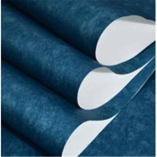 Wellyu Modern minimalist blue yellow matte black wallpapers Mottled blue solid bedroom living room den wallpapers