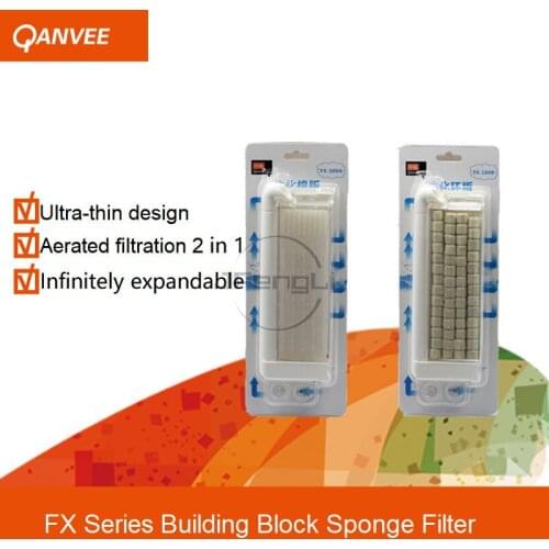 QANVEE Ultrathin Sponge Filter Building Block Can Extend Aquarium Fish Tank Filter FX Series Gaspowder Filter Replace Cotton