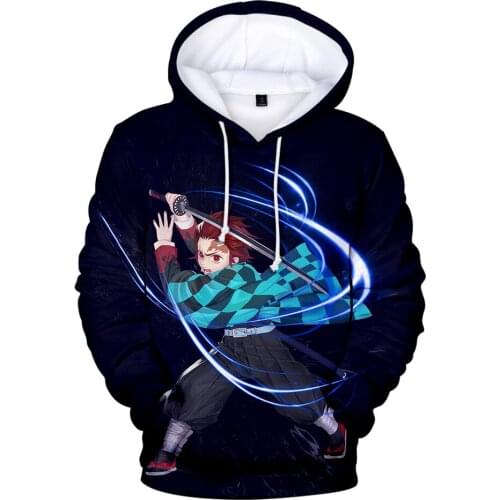 New Black 3D Comic Kimetsu no Yaiba Hoodies Sweatshirts Men Women Hoodie 3D Demon Slayer Boys Girls Hip Hop Pullovers Coats