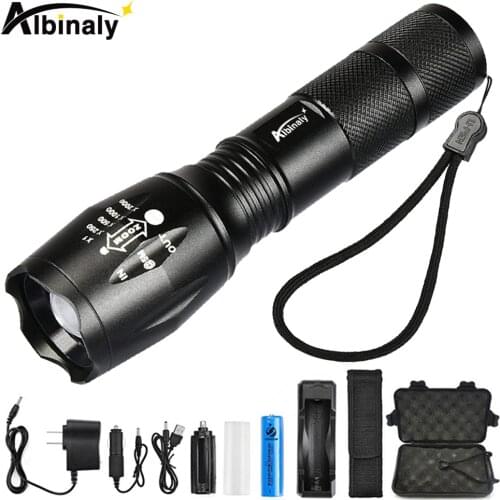 Ultra Bright Tactics LED Flashlight With XP-L V6 LED Lamp Bead waterproof Torch Zoomable 5 lighting modes camping light