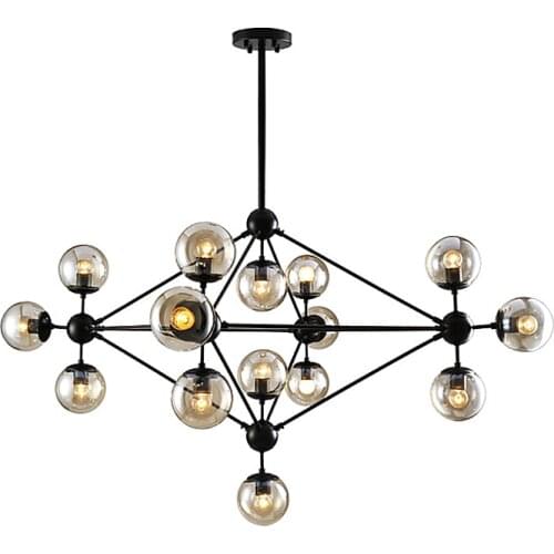 Vintage Chandeliers Glass Magic Bean Chandelier Ceiling Loft Indoor Lighting Living room Bedroom Kitchen Lustre Industrail Light